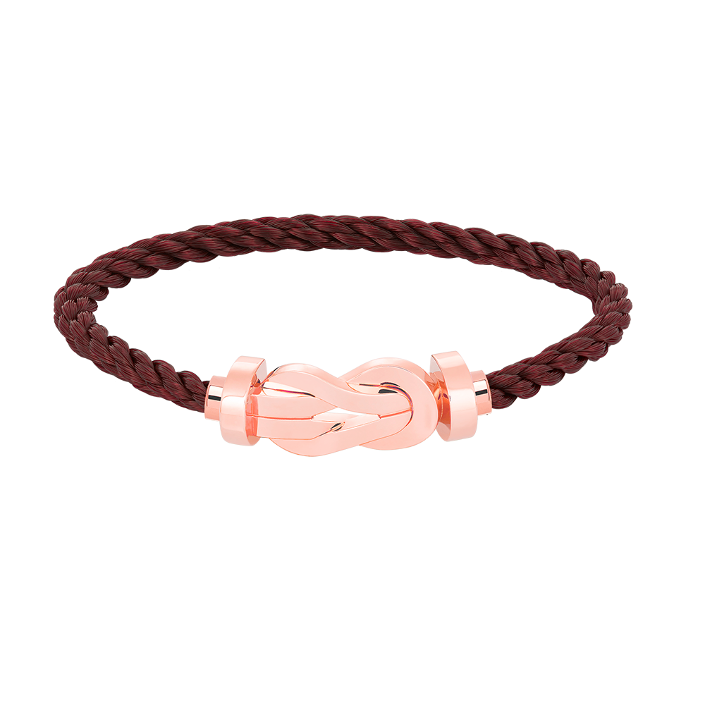 FRED CHANCE LARGE 8 FIGURE BUCKLE NO DIAMOND BRACELET ROSE GOLD
