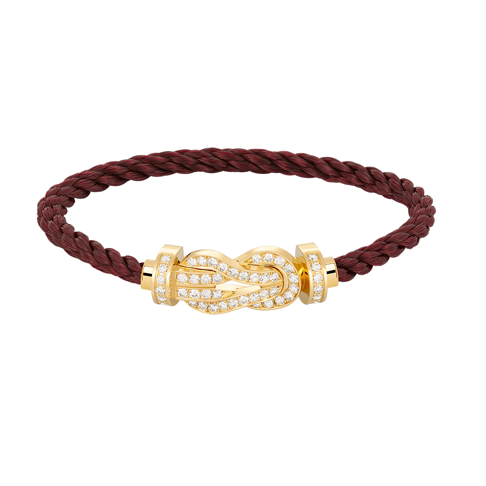 FRED CHANCE LARGE 8 FIGURE BUCKLE FULLDIAMOND BRACELET GOLD