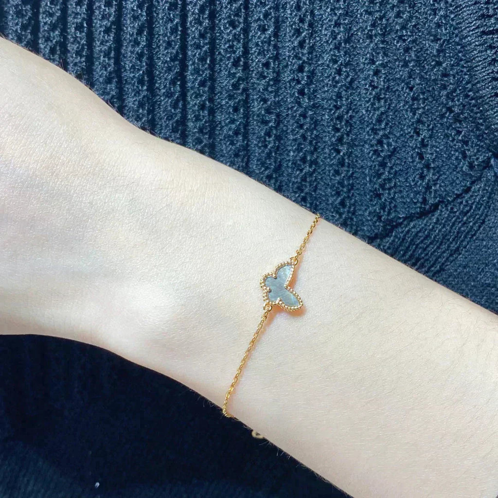VCA BUTTERFLY DARK MOP BUTTERFLY BRACELET
