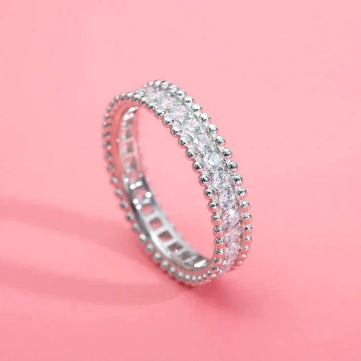 VCA PERLEE DIAMOND SILVER RING