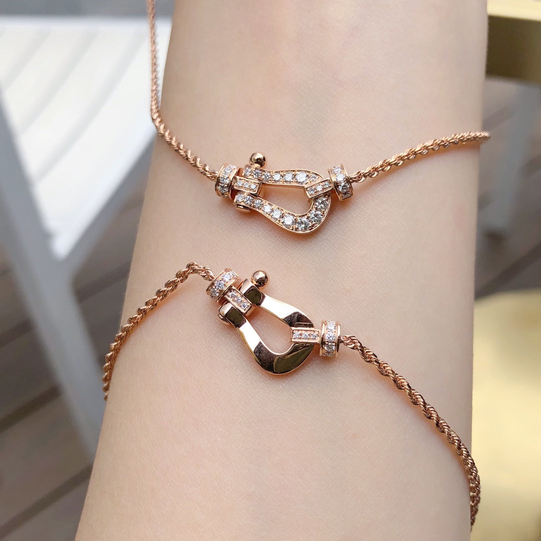 FRED FORCE 10 PINK GOLD DIAMOND NECKLACE