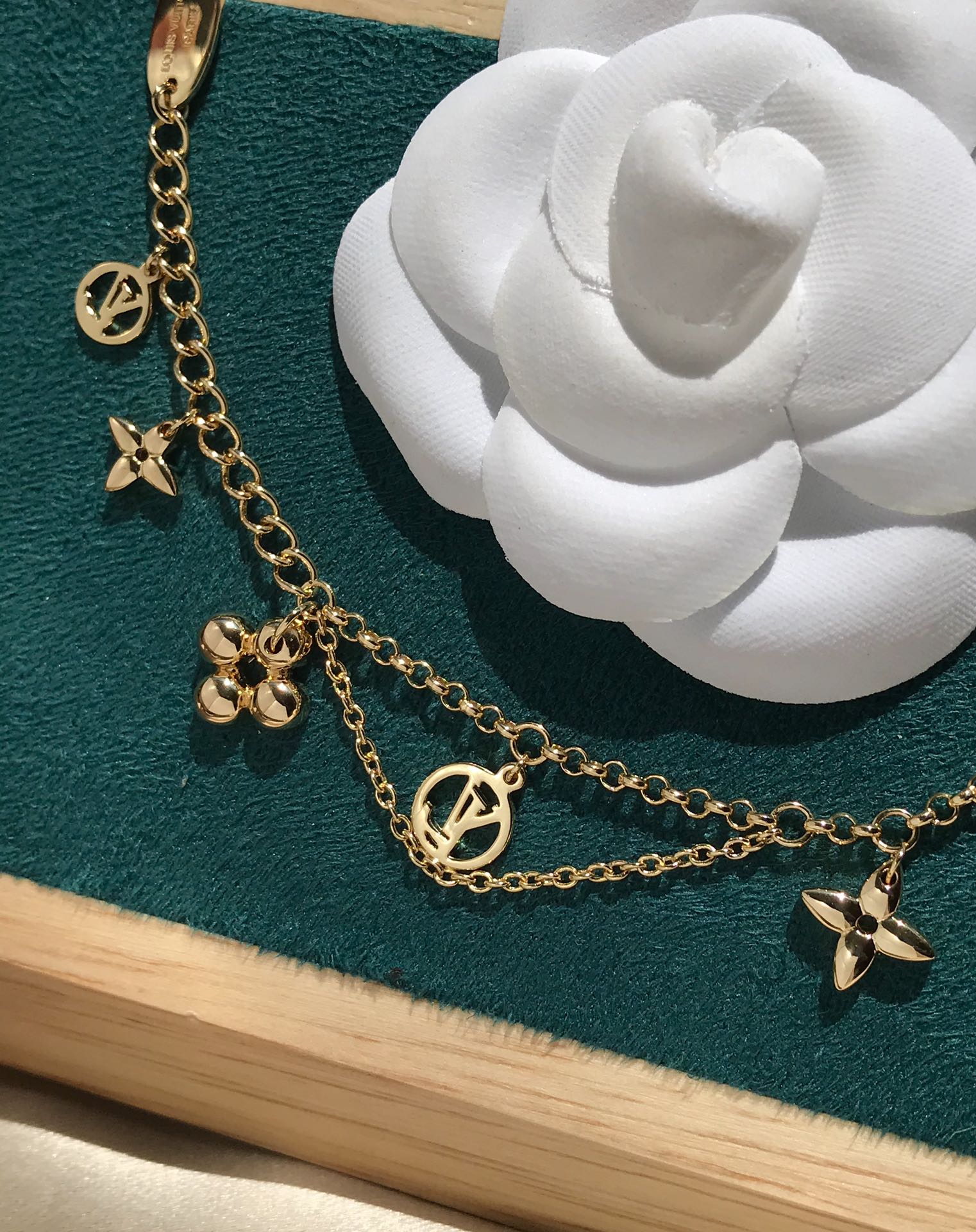 LOUIS VUITTON BLOOMING PINK GOLD MOP BRACELET