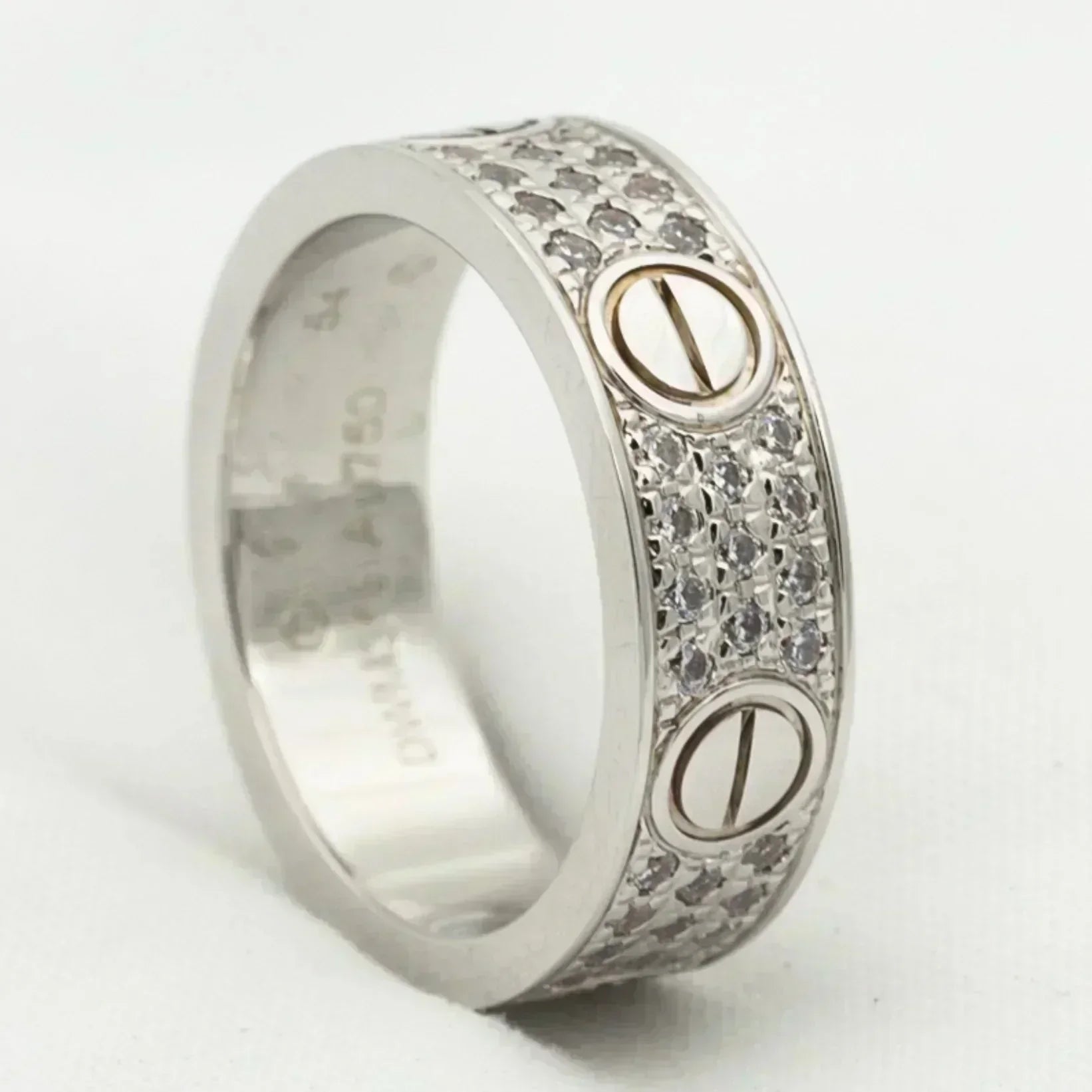 CARTIER LOVE RING 5.5MM DIAMONDS PAVED