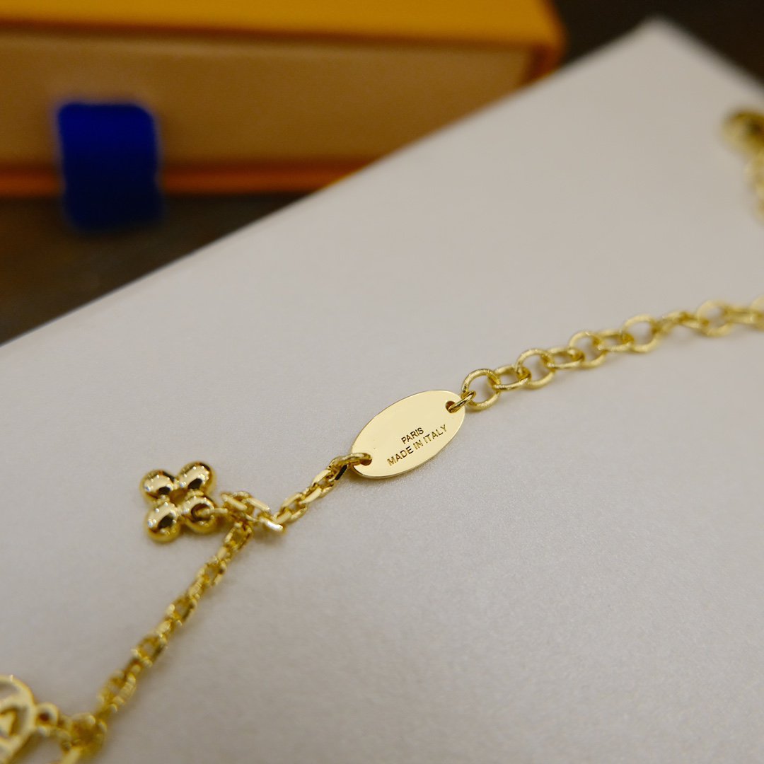 LOUIS VUITTON BLOOMING SUPPLE NECKLACE BRASS