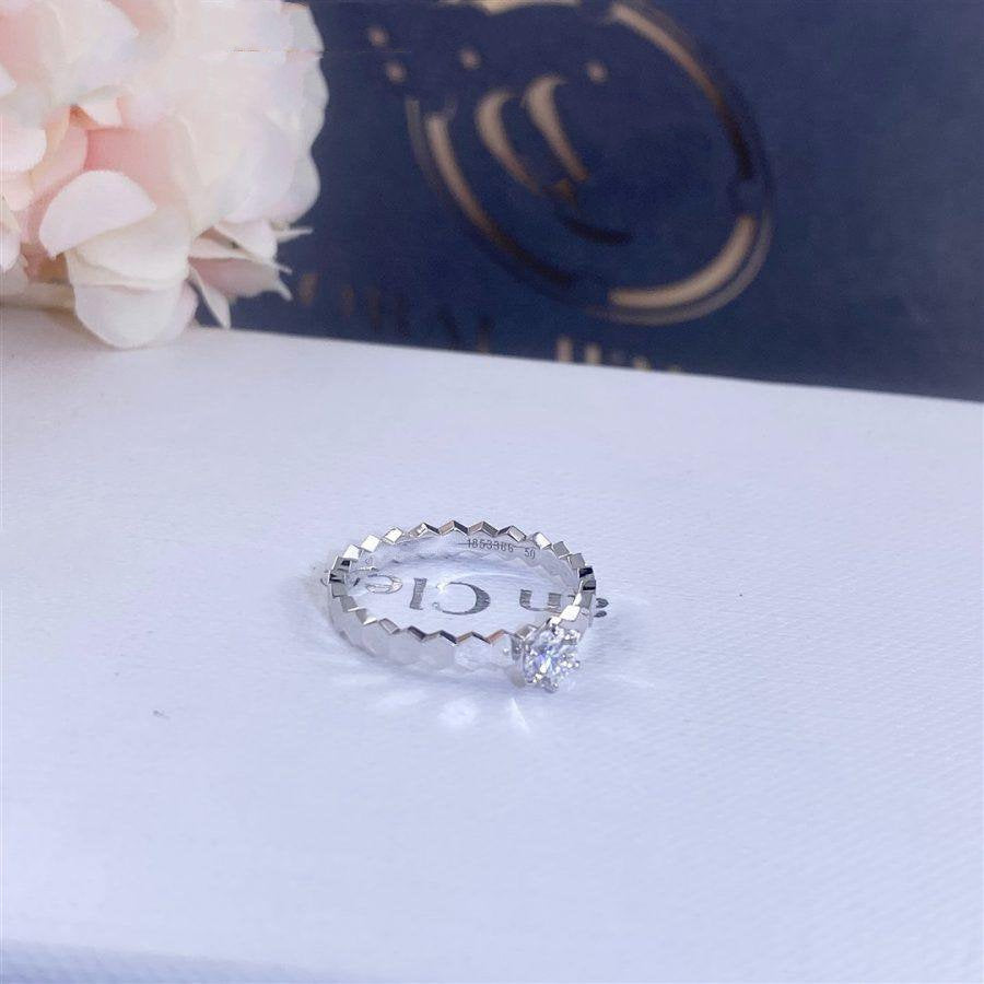 CHAUMET BEE LOVE RING SILVER 1 DIAMOND