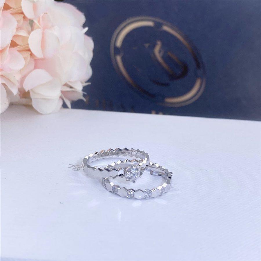 CHAUMET BEE LOVE RING SILVER 1 DIAMOND